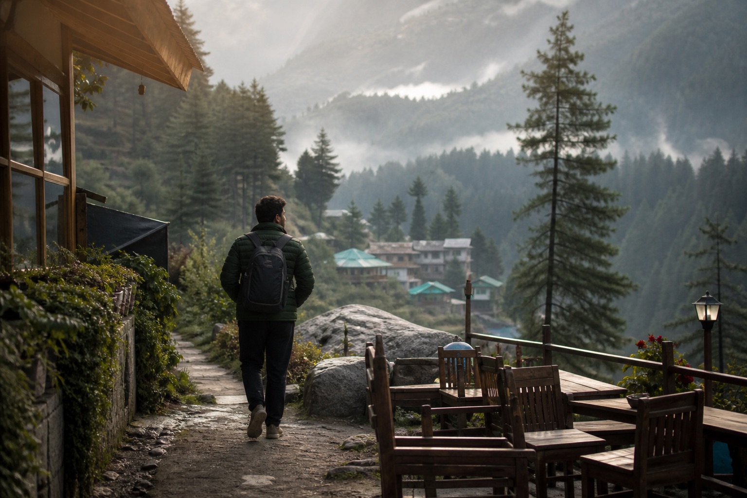 Travellers exploring Manali together